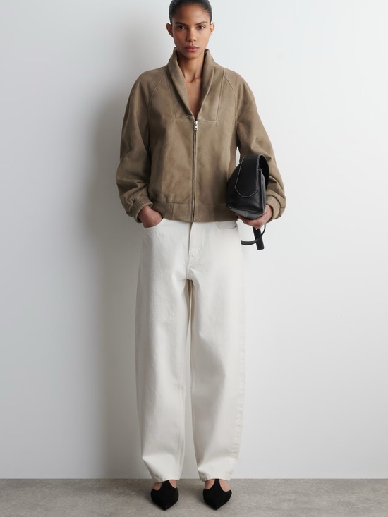 COS Denim - NWOT COS Bay Barrel Leg Jeans Cream White - Sz 10
